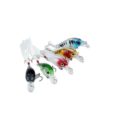 China MDSP 3.6g 4.7cm Mini Hard Lure Baits 4 Colors Lure Minnow Plastic Realistic Fishing False Groundbait MD-MN-0013 for sale