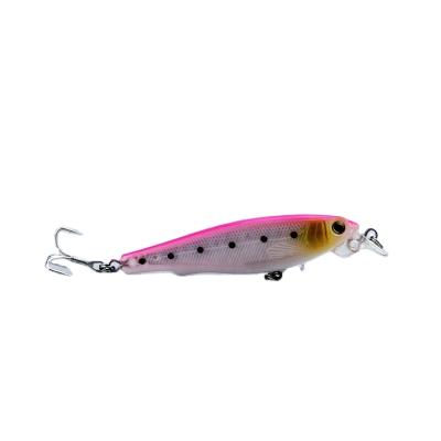 China MDSP 81mm 7.3g 5 Colors Minnow Fishing Lures With Bow Tongue Dish False Bait MD-MN-0008 for sale