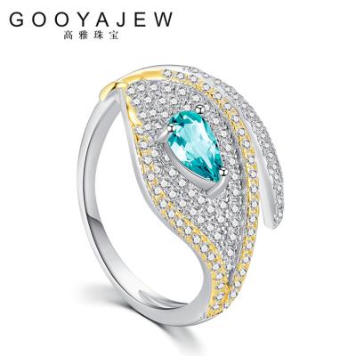 China Green Apatite 925 GOOYAJEW Stone Gem Gemstones Gift S925 Fine Jewelry 7008 Sterling Silver Rings 2022 New Trend FASHIONABLE Women for sale