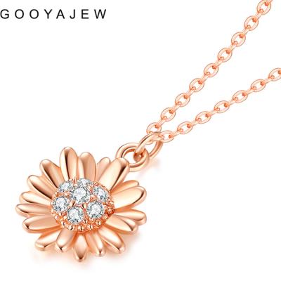 China Real GOOYAJEW Necklaces Au750 Gift (About 1.68g) Really 18K Gold Romantic Gold Chain Necklace 2022 For Women Fine Jewelry 202111 for sale