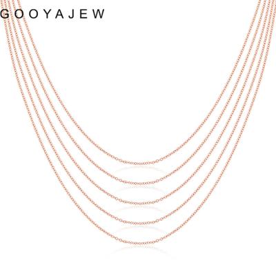 China GOOYAJEW 100% Really Romantic 9K Gold (1.112g) Twisted Chain AU375 Fine Jewelry N9K007 Real Hemp Gold Adjustable Rope Necklace for sale