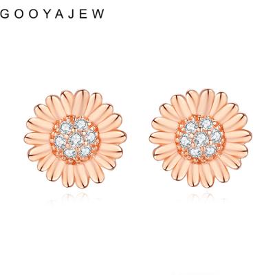 China GOOYAJEW CLASSIC (about 0.96g) 100% Really 18K Gold Stud Earrings Real AU750 Rose Gold Earring For Women Gift Fine Jewelry for sale