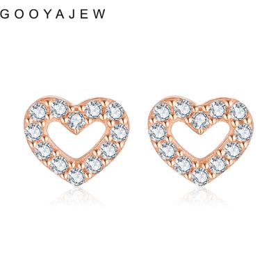 China GOOYAJEW CLASSIC 18K Gold Stud Earrings (About 0.59g) Really Real AU750 Rose Gold Earring For Women Girlfriend 2022 New Fine Jewelry for sale