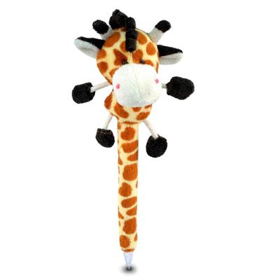 China Custom Cheap Stuffed Animal Plush Pen Toy Educational Kids Toys Baby Stuffed Animal Giraffe for sale