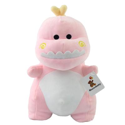 China Christmas Deco Plush Cute Pink Dinosaur Soft Stuffed Dinosaur Toys for sale