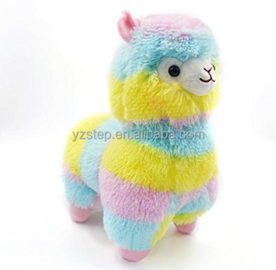 China Kids Play Plush Toy Stuffed Animal Rainbow Alpaca Sheep Baby for sale