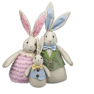 China Plush Rabbit Family Papa Mama And Baby Stuffed Animal Toys for sale