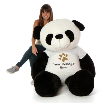 China Giant Panda Bear Plush Toy with Paw Customized T-shirt / Giant Panda Stuffed Animal for Sale for sale