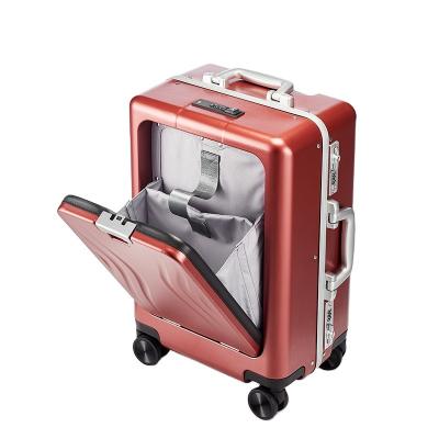 China Multifunctional Universal PC Luggage Latch Wheel PC Lock TSA Hard Shell Suitcase With Double Front Pocket Open Travel Bags for sale