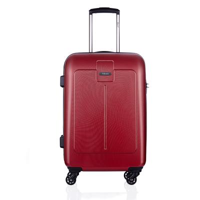 China Wholesale 4 wheel zipper pc tsa lock trolley case hand travel shipping away vintage red suitcase for sale