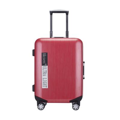 China Strong PC PC Suitcase Traveling Bags Business Check-in Luggage Pink Carry On for sale