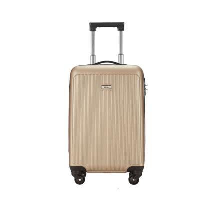 China High Quality Gold Line Business Check In Luggage Waterproof Lightweight PC Suitcase Fashion Lock Carry On Baggage TSA for sale