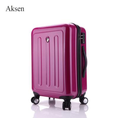 China High Quality PC TSA Travel Lock 20 Inch Purple Women Luggage Hard PC Zipper Hard Shell Carry On for sale