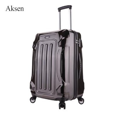 China OEM luxury urban hard PC case carry on rodinha bolsa infantil trolley black plastic moving luggage for sale