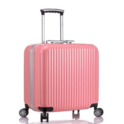 China High Quality PC+ABS Lock PC+ABS Small Trolley Bag Pink Hard Pink TSA Sports Shirts Suitcase For Girls Cabin Luggage for sale