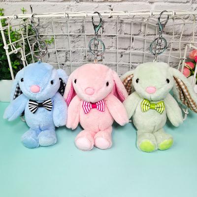 China Wholesale Cute Gift School Bag Ornaments Plush Toy Rabbit Big-eared Doll Cartoon Key Chain Rabbit Hanging Ears Doll for sale