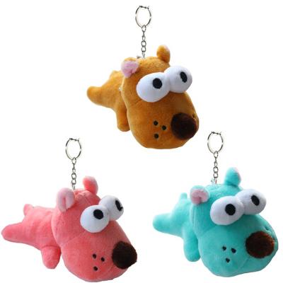 China Plush Big Eye Dog Hanging Key Chain Soft Plush Toy Lovely Dog Plush Key Chain Key Button Promotional Teddy Dog Animal Gift Stuffed for sale