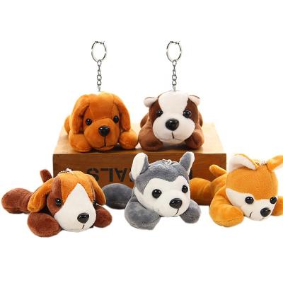 China Promotional Dog Gift Lovely Soft Stuffed Plush Dog Key Chain Plush Stuffed Plush Dog Key Chain Key Chain Hanging Button for sale