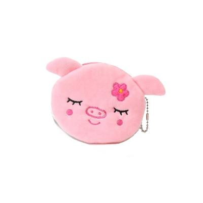 China Custom Plush Wallet Coin Bag Cartoon Lovely Lady Fashion Pig Mini Panda Plush Design Key Bag Soft Cute Animal Pendant Panda Purse for sale