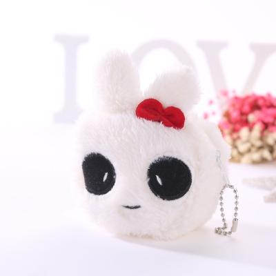 China Fashion Cute Rabbit Animals Design Plush Coin Bag Lovely Soft Mini Pendant Purse Custom Plush Coin Purse Cartoon Plush Wallet Coin Bag for sale