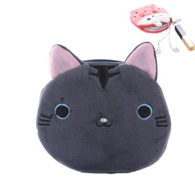 China Fashion Plush Coin Purse Plush Coin Purse Cartoon CAT Plush Coin Wallet Bag Lovely Mini Soft Cute Animal Key Pendant Key Bag Custom Design for sale