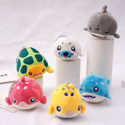 China New Children's Gift Small Turtle Shark Dolphin Plush Doll Navy Cute Hanging Plush Backpack Decoration Plush Toy Series Key Chain for sale