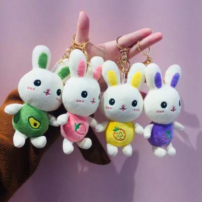 China Wholesale High Quality Custom Plush Fruit Embroidery Rabbit Plush Toy Can Be Customized Pendant Plush Key Chain for sale