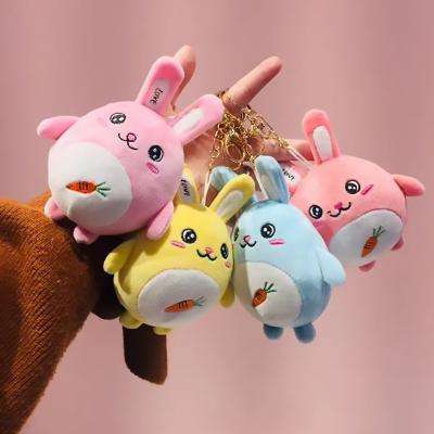 China Wholesale High Quality Custom Plush Embroidery Radish Rabbit Plush Toy Can Be Customized Pendant Plush Key Chain for sale