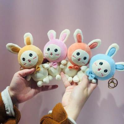 China 2021 New Design Plush Face-Changing Cute Customizable Hanging Plush Toy Rabbit Key Chain for sale