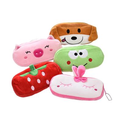 China Schools & Offices Factory Directly sale plush animals purse Wholesale plush Pencil case Plush lovely ladybug case for Student stationation box for sale