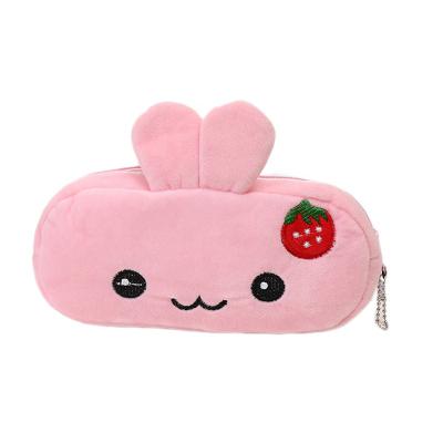 China Schools & Offices Wholesale Lovely Plush Rabbit Case For Factory Pencil Case Plush Box Stationation Student Directly Sell Plush Fruit Purse for sale