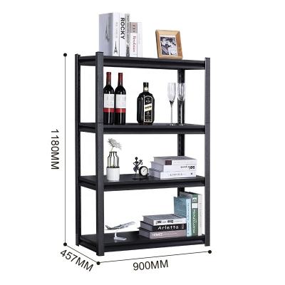 China Modern Fashion Hot Sale Boltless Shelves Black Metal Rack Shelf  Steel Shelving Black Metal Shelf for sale