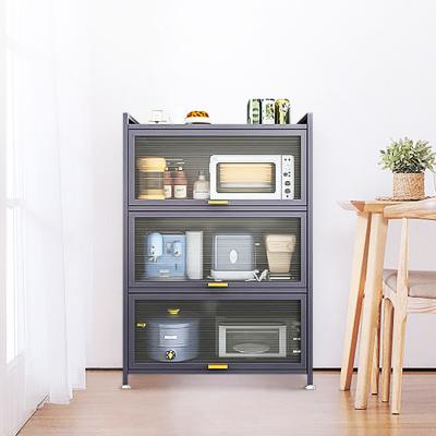 China PANEL High quality home furniture cabinet 2 3 4 tier kitchen cabinets grey for sale