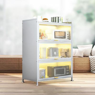 China PANEL High quality home kitchen storage units white metal kichen cabinet for sale