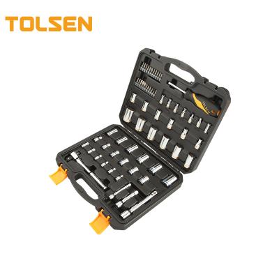 China Industrial Socket Set TOLSEN 15395 Box 65pcs Wrench Bit Tool Socket Set for sale