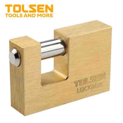 China TOLSEN 55126 60mm Industrial Brass Shutter 280g Brass Padlock for sale