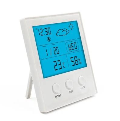 China Large screen time alarm clock Home thermometer Weather station Digital Smart weather station Thermometer hygrometer 904 904 for sale