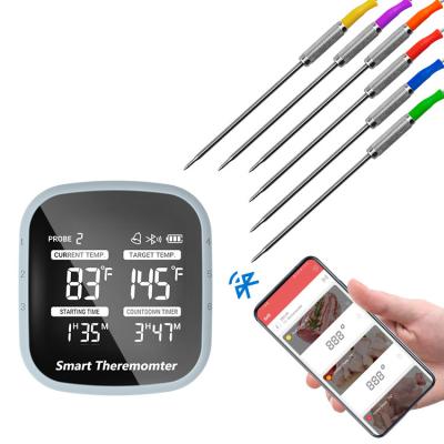 China Meat thermometer Digital instant read kitchen wireless Bluetooth multi-probe cooking and baking food thermometer 155 for sale