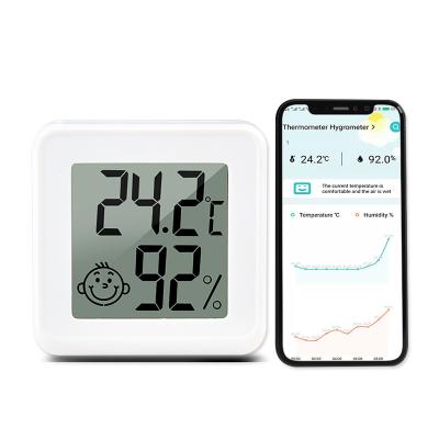 China LCD digital thermometer Indoor hygrometer Pressure gauge sensor Hygrometer Mini wireless Bluetooth indoor hygrometer 6045B for sale