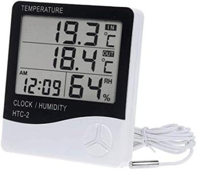 China HTC-2, wireless hygrograph for outdoor and indoor use, probe hygrograph clock hygrograph 2 for sale