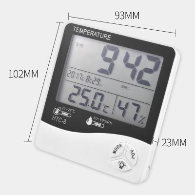 China Digital thermometer Indoor hygrometer Indoor thermometer and hygrometer with temperature and humidity monitor HTC-8 8 for sale