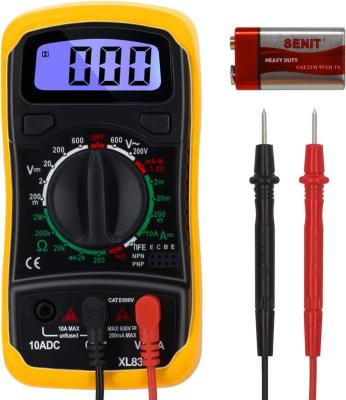 China Digital multimeter - Portable backlit LCD AC DC current resistance diode transistor multifunction tester XL830L 830L for sale