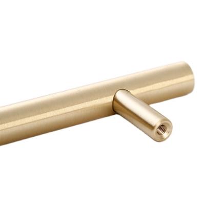 China Modern solid brass hardware pure copper furniture All-copper cabinet handle door and gold window handle for sale