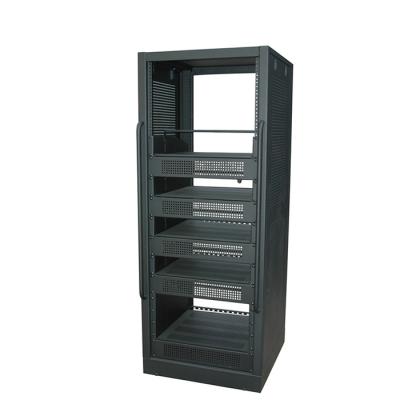 China Indoor Metal Factory Network Floor POS Cabinet Rack SPCC Chinese Tempered Glass Vented Door Telecom Data Center for sale