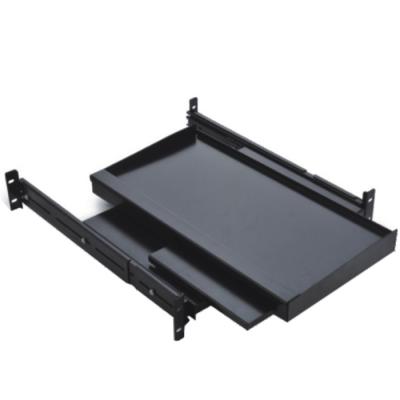 China Metal Shelf 19 Inch Rack Mounted Cantilever Shelf Fixed Sliding Vented Keyboard Tray for sale