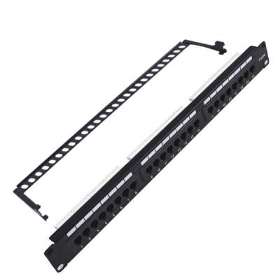 China Metal 19 Inch Patch Panels NO Network 8 Port Fiber Optic Modules 12 24 25 48 50 RJ11 RJ45 Cat3 Cat5e Cat6 Cat7 for sale