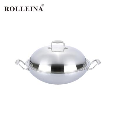 China Best Viable Selling Non Stick Tri Fold Stainless Steel Wok for sale