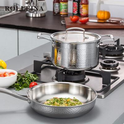 China Durable Durable Heat Resistant Tri Ply Stainless Steel Pot Casserole for sale