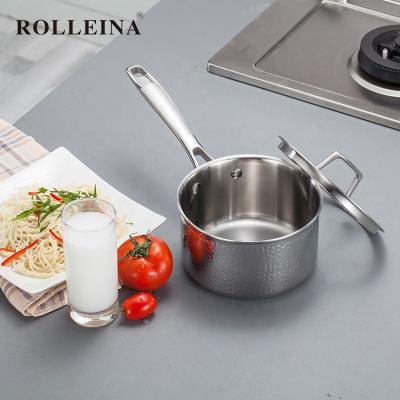 China Sustainable Factory Korea Triple Stainless Steel Pot Pan With Lid for sale