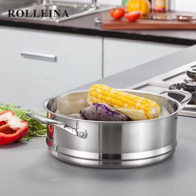 China Sustainable Multifunctional Stainless Steel Casserole Triple 3 Layer Food Corn Dumpling Steamer Pot for sale